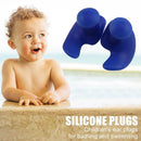 1 Pair Waterproof Earplugs Silicone Ear Plugs Swimming Accessories (Blue) Newly