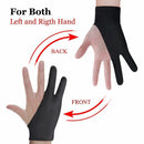 Universal Fingerless Artist Anti-fouling Black Two Finger Drawing Glove