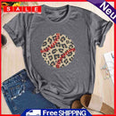 Independence Day Leopard Baseball Tea T-Shirt (Grey XXL)