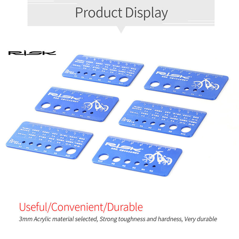 RISK Portable Screw Measuring Ruler MTB Road Bicycle Length Meter Measure Tool