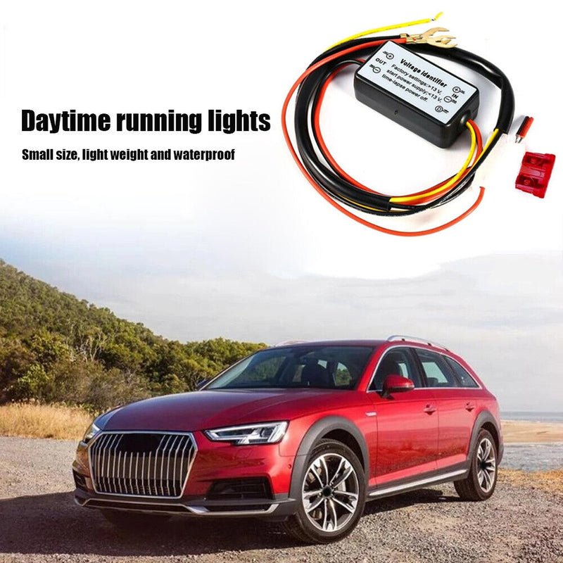 Car LED Daytime Running Light Automatic On/Off Controller Relay Harness 12-18V