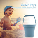 Silicone Beach Toys Digging Sand Tools Container Toys Storage Bucket (A)