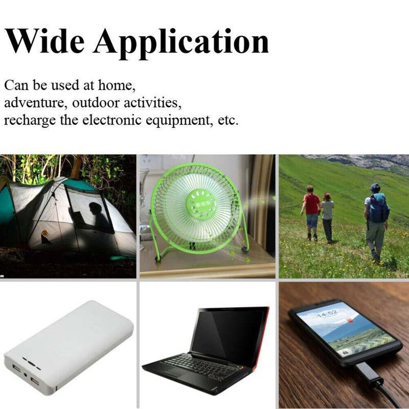 Solar Cells Charger 9W Foldable USB 5V Outdoor Solar Panels for Phone Charg