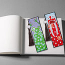2pcs Special Shaped Drill Diamond Leather Tassel Bookmark DIY Art (SQ06) Newly