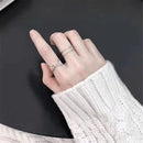 Sliver Color Jewelry Minimalist Trendy Geometric Women Ring Set Punk Ring