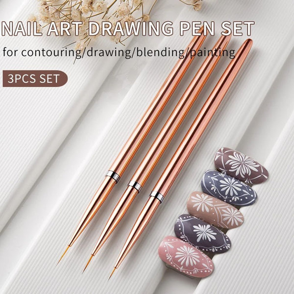 Design UV Gel Liner Brushes Painting Brushes Nail Art Pens Drawing Pens
