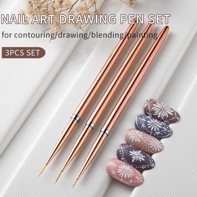 Design UV Gel Liner Brushes Painting Brushes Nail Art Pens Drawing Pens