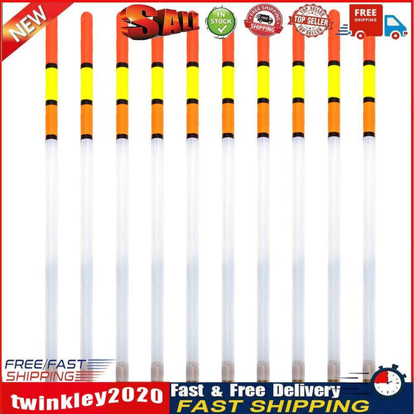 10x Fishing Float Transparent Pipe Drift Carp Feeder Floats Fishing Tackle Newly