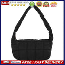 Fashion Women Solid Color Lattice Shoulder Bag Autumn Winter Small Underarm Bags