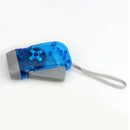 LED Hand Pressing Dynamo Flashlight Lamp Portable Hand Crank Torch (Blue) Newly