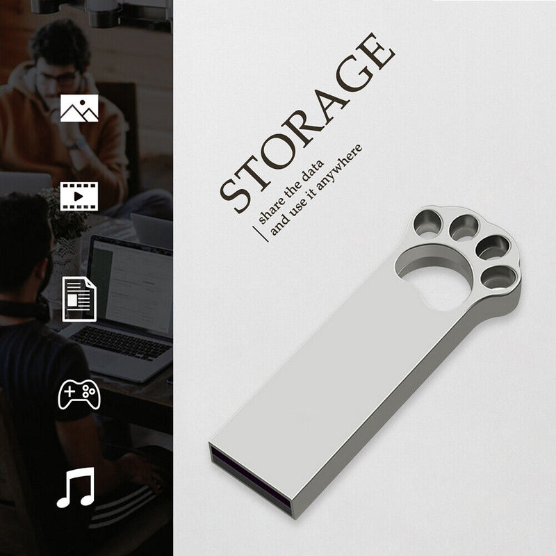 Zinc Alloy USB Thumb Drive Cat Paw USB 2.0 Pendrive 128GB 64GB 32GB 16GB 8GB 4GB
