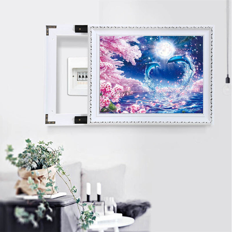 Dolphin 5D Diamond Painting Embroidery DIY Cross Stitch Kit Home Needlework