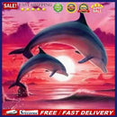 DIY 5D Mosaic Jumping Dolphin Full Round Diamond Painting Animal Picture