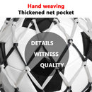Football Net Bag Nylon Soccer Basketball Volleyball Carry Bag (Black White)