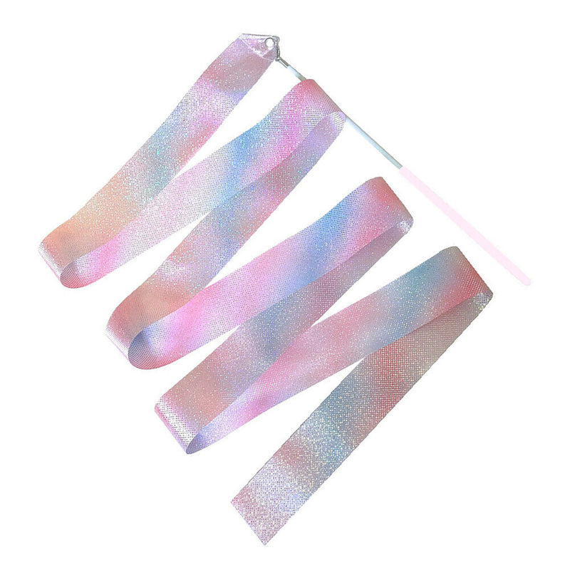 Gym Ribbons 4 Meters Gymnastics Ballet Streamer Twirling Rod Stick Flashing Star
