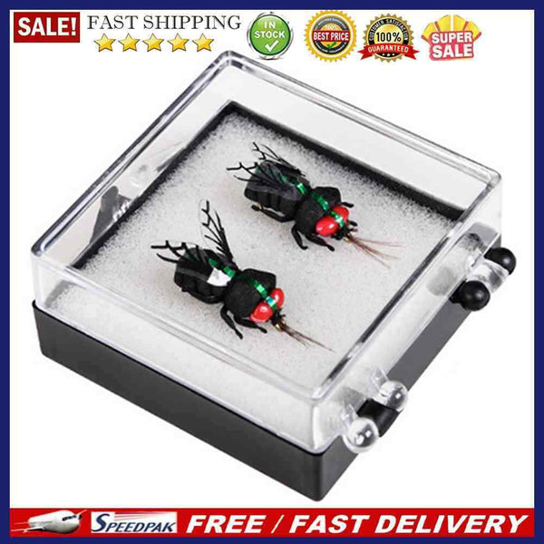 2x LEO Topwater False Bait with Fishhook Fishing Lure Bionic Insect Fly Jig