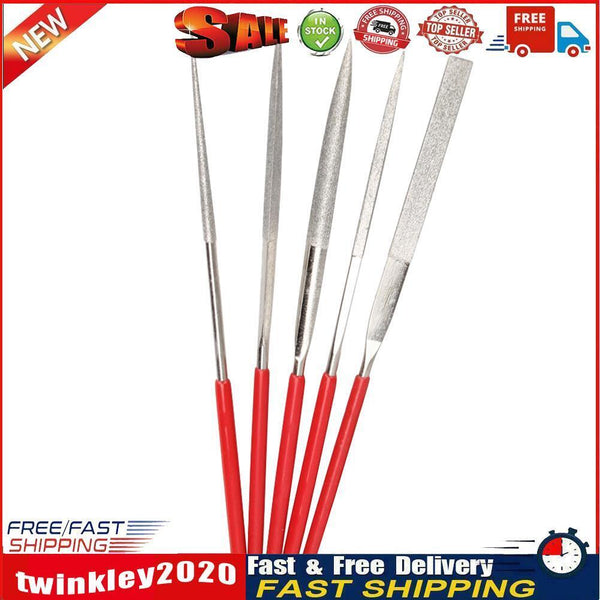 5pcs Needle Files Set for Metal Glass Stone Jewelry Wood Carving Polishing Newly