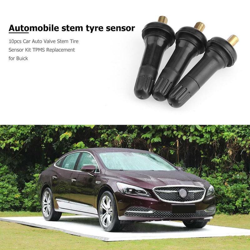 10pcs Rubber Valve Stems TPMS Tire Pressure Sensor Service Kit for Buick