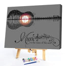 Sunset Guitar Tree Canvas Painted Oil Paint By Numbers Kit Bedroom Wall Art