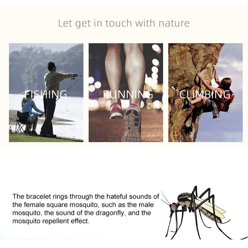 M20 Ultrasonic Mosquito Repellent Bracelet Wrist Watch Thermometer (Pink) Newly