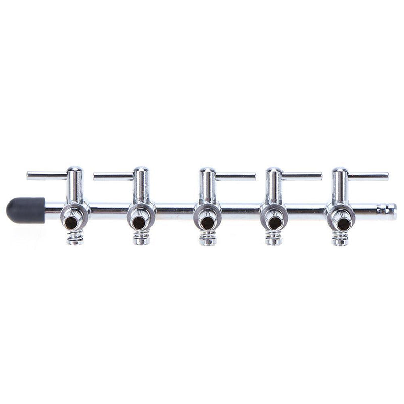 Air Flow Line Stainless Steel Control Valve Aquarium Pump Splitter(5-way)