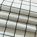 Short Curtain Shading Curtains Home Decor for Window Screen (White Grid)