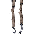 2pc Polyester Camping Straps Multiple Metal Hanging Loop Design Coffee