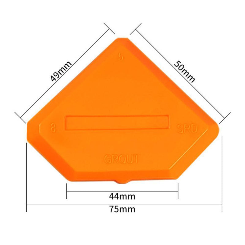 4pcs Smoothing Spatula Sealant Remover Caulking Scraper Grout Kit (Orange)