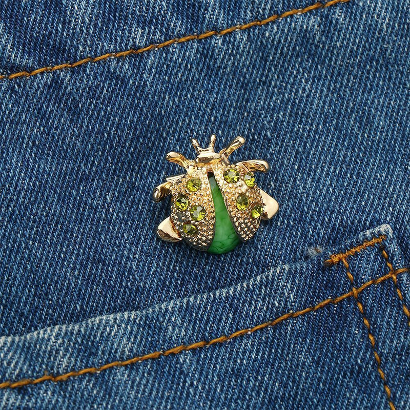 Zircon Decor Ladybug Brooches Insect Brooch Pin Animal Brooch Costume Badge Pin