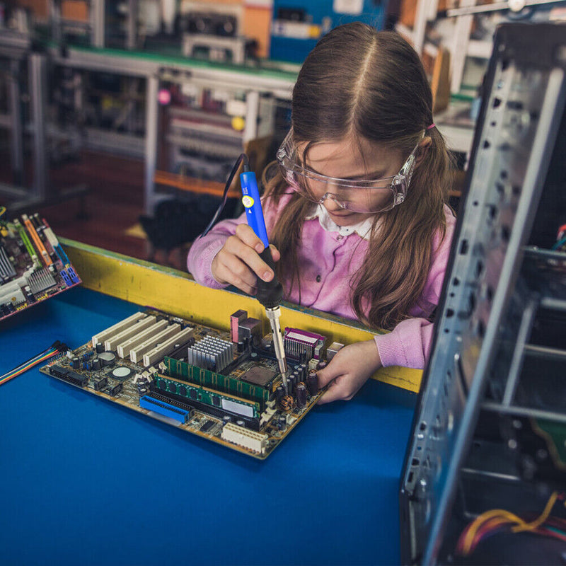 220V 60W Mini Heat Pencil Adjustable Temperature Electric Solder Iron (US)