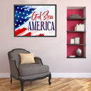5D DIY Diamond Painting Kits Independence Day Full Round Drill Wall Art Cra