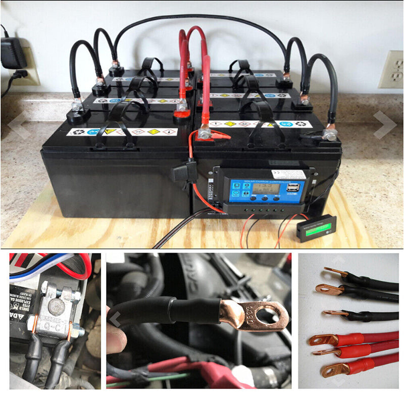 Various Cable Ties for High Performance Copper Batteries with 8 AWG + 2:1 Schru