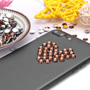 30g 6mm Crystal Rhinestone Acrylic Flat Back DIY Nail Sequins (Dark Coffee)