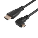 Right Angled 90 Degree Micro HDMI-compatible to HDMI-compatible Cable Teles