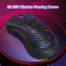 D2 2.4GHz RGB Wireless Gaming Mouse Rechargeable Hollow PC Mice (Black)