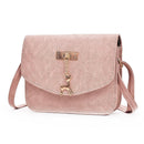 Retro Women Messenger Crossbody Handbag PU Simple Mini Shoulder Bag/Pink