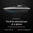 LSRC-B8 2.4GHz Radio RC Racing Boat Waterproof Ship with 2 Battery (Black) Newly