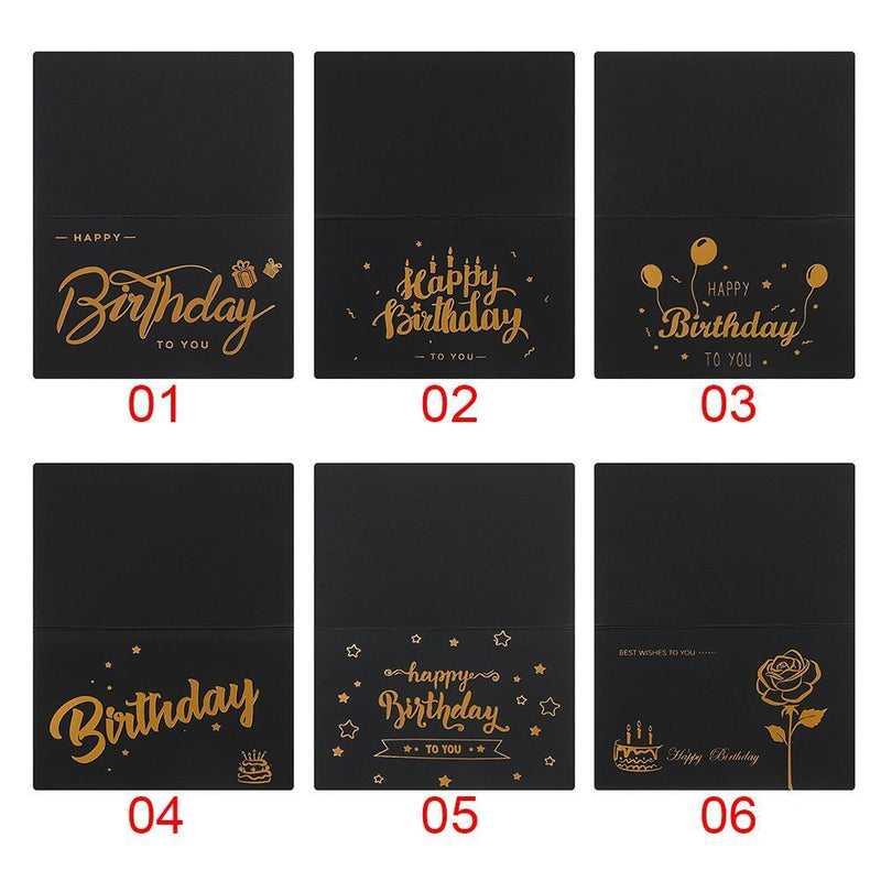 Exquisite Notecards Black Wish Card Greeting Card Envelope Happy Birthday Gift