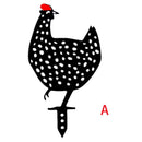 Acrylic Hollow Chicken Ornaments Backyard Lawn Stakes Yard Art Decor (A)