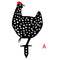 Acrylic Hollow Chicken Ornaments Backyard Lawn Stakes Yard Art Decor (A)