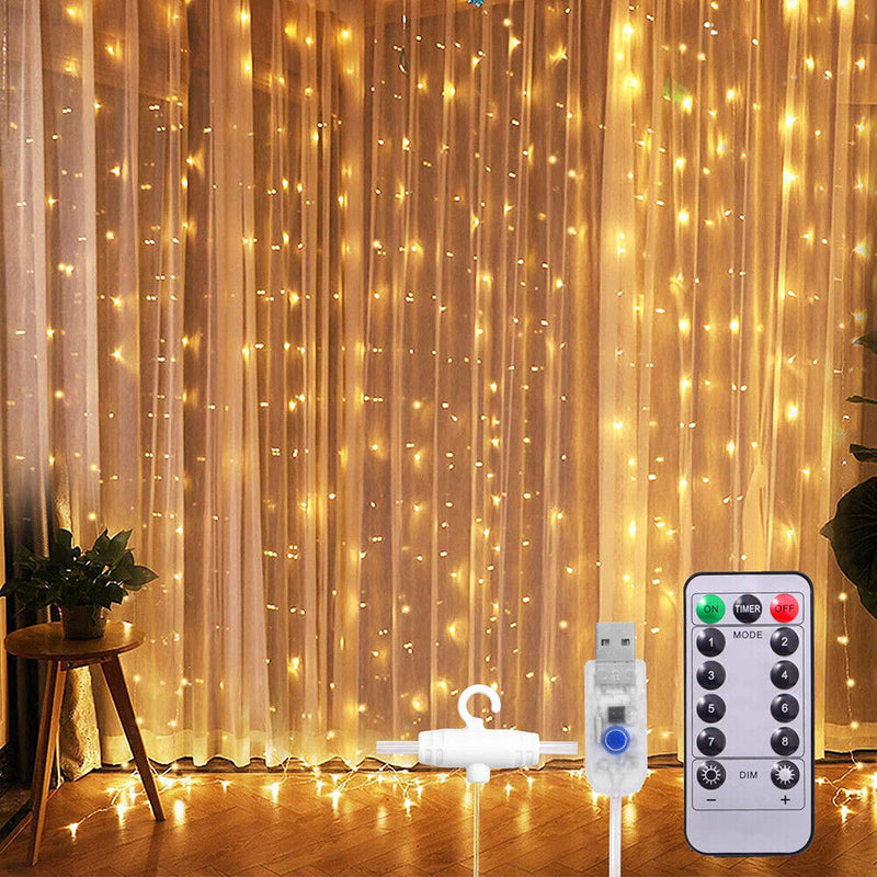 Romantic LED USB Star String Lamps 8 Mode Waterproof Holiday Decorative Lights