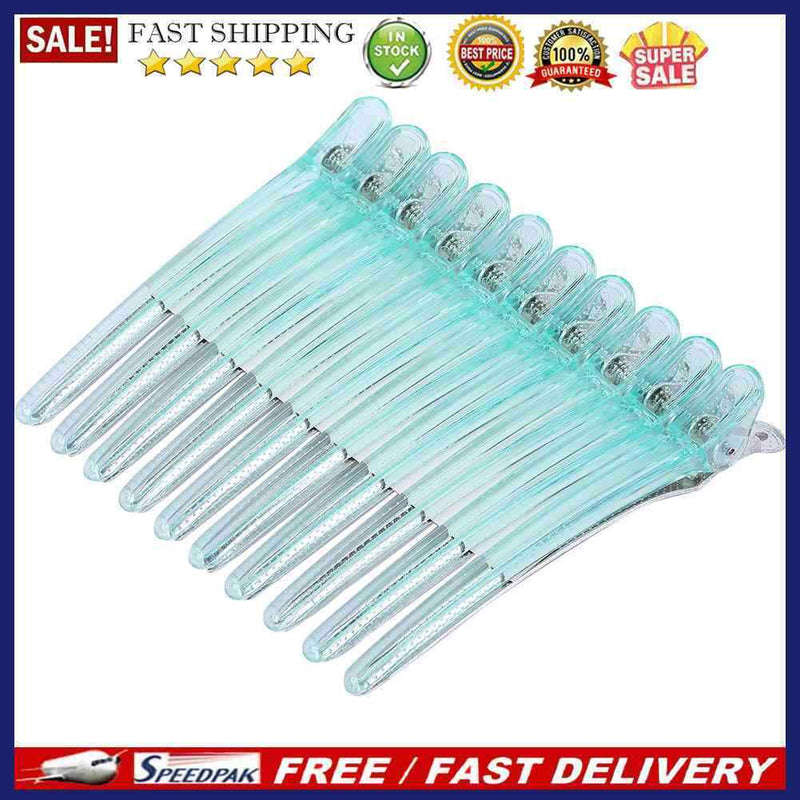10pcs Duck Mouth Hairdresser Hair Clip Salon Clamps Hairdressing Section Ha