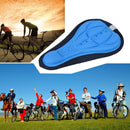 Bike Silicone Saddle Seat Cover Silica Gel Cushion Soft Pad Blue Newly