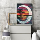 5D DIY Full Drill Diamond Painting Moon Cross Stitch Mosaic Kit Home Wall Arts