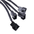 4pin IDE Molex to 4-Port 3Pin/4Pin Cooler Cooling Fan Splitter Power Cable