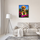 Dog Flower Diamond Painting 5D DIY Full Drill Embroidery Art Cross Stitch