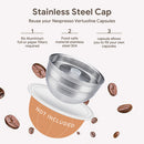 Refillable Reusable Capsule Coffee Filter Pods for Nespresso Vertuo Next