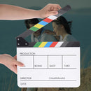 Acrylic Colorful Director Video Scene Clapperboard Movie Film Clapper Cut P