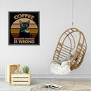 Full Cross Stitch 11CT Coffee Cat Stamped Embroidery DIY Needlework Handmade Kit