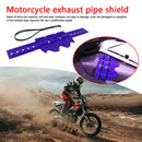 Universal Silicone Motorcycle Silencer Round Oval Exhaust Protector (Green)